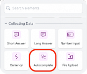 Auto-complete element